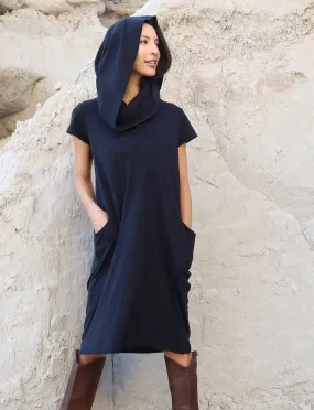 Super Cowl Origami Below Knee Dress