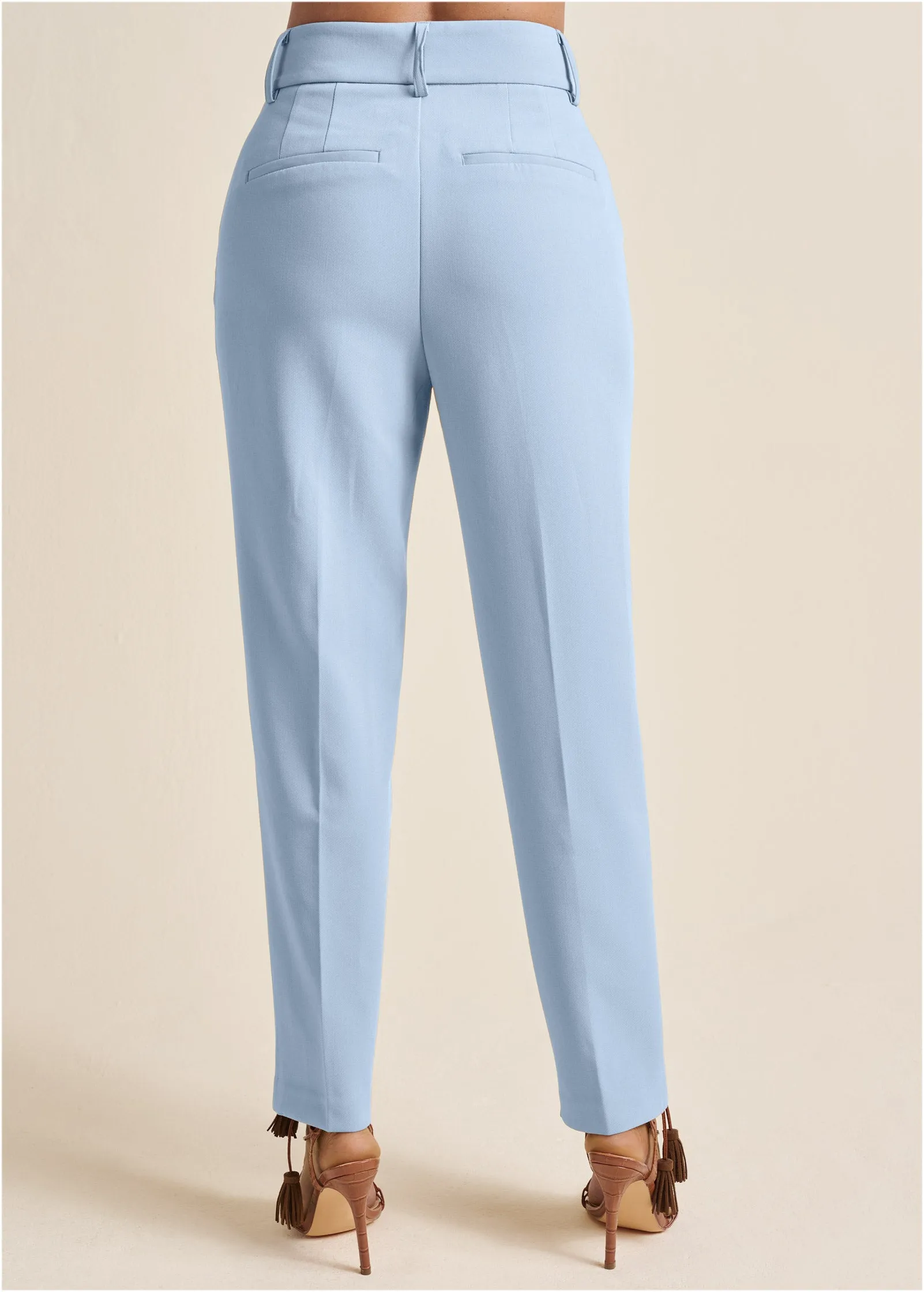 Tailored Suit Pants - Light Blue