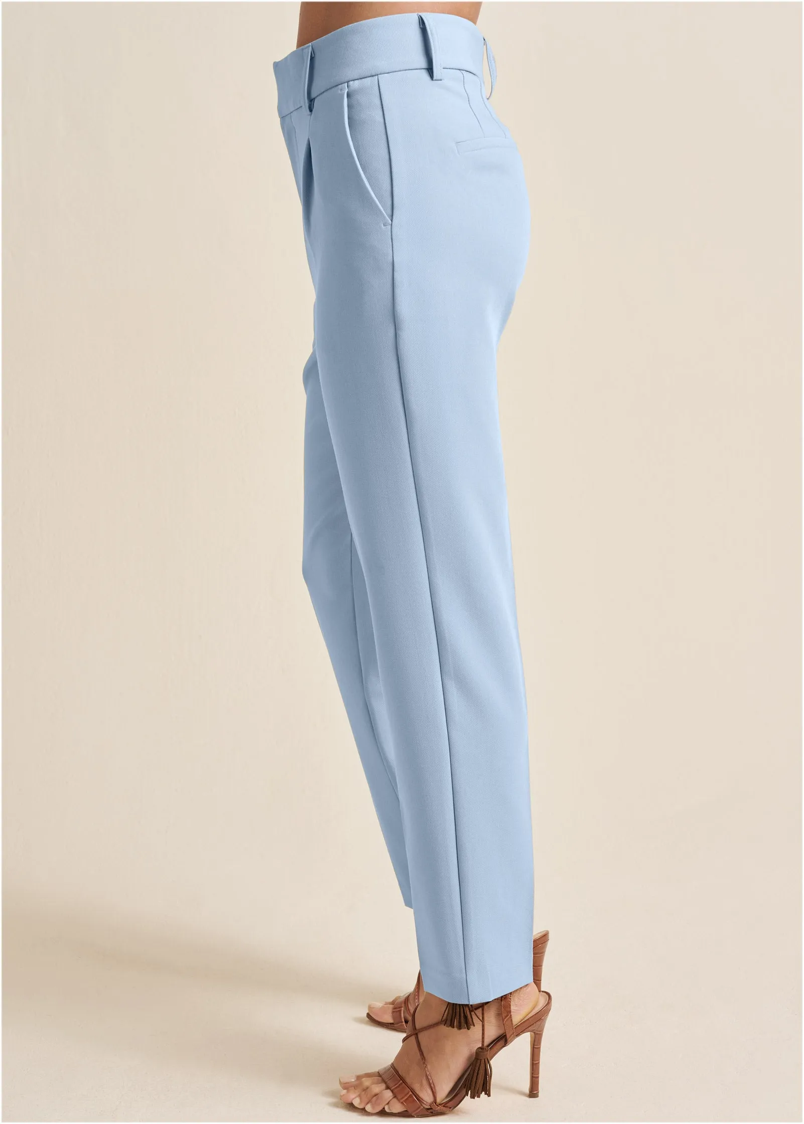 Tailored Suit Pants - Light Blue