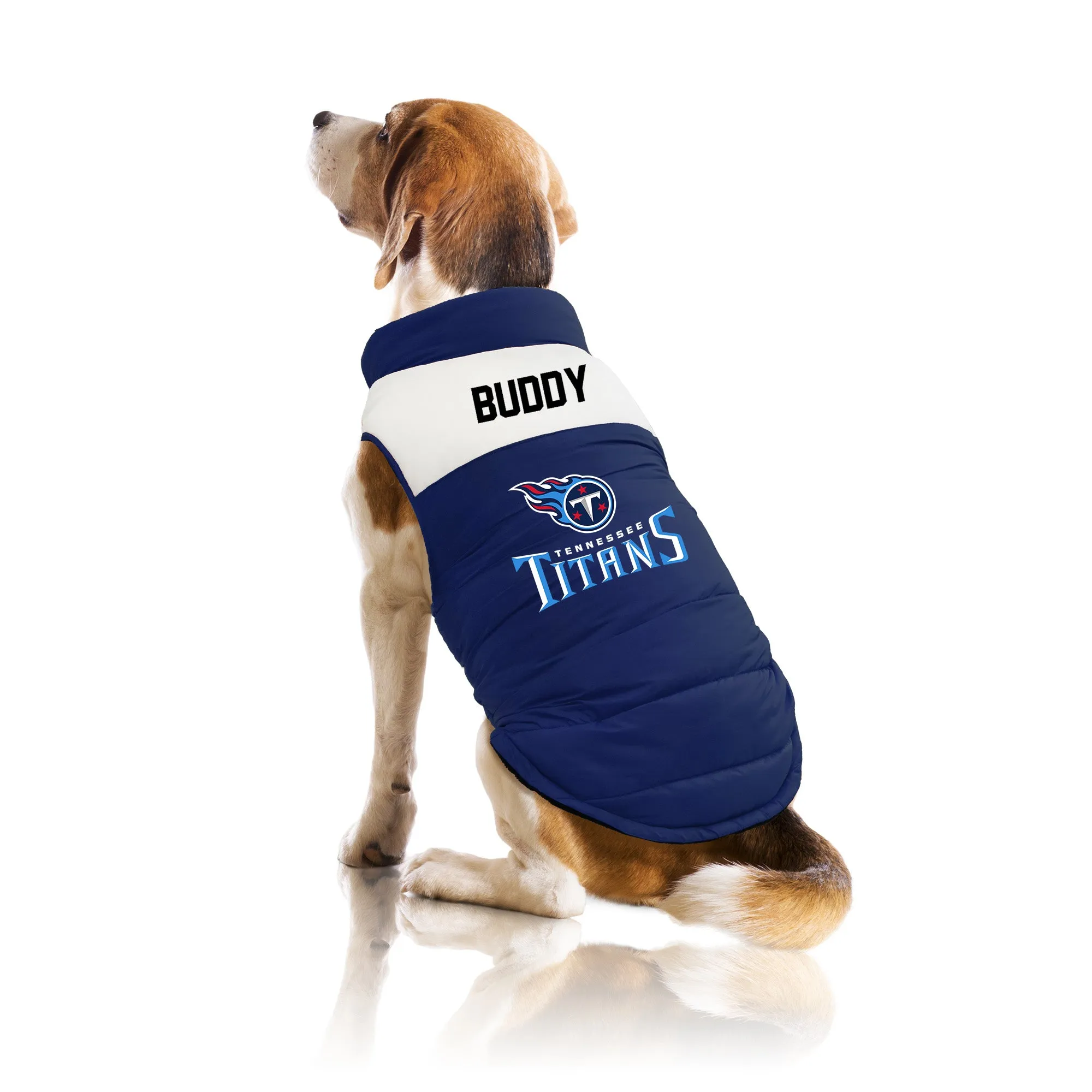 Tennessee Titans Custom Pet Parka Puff Vest