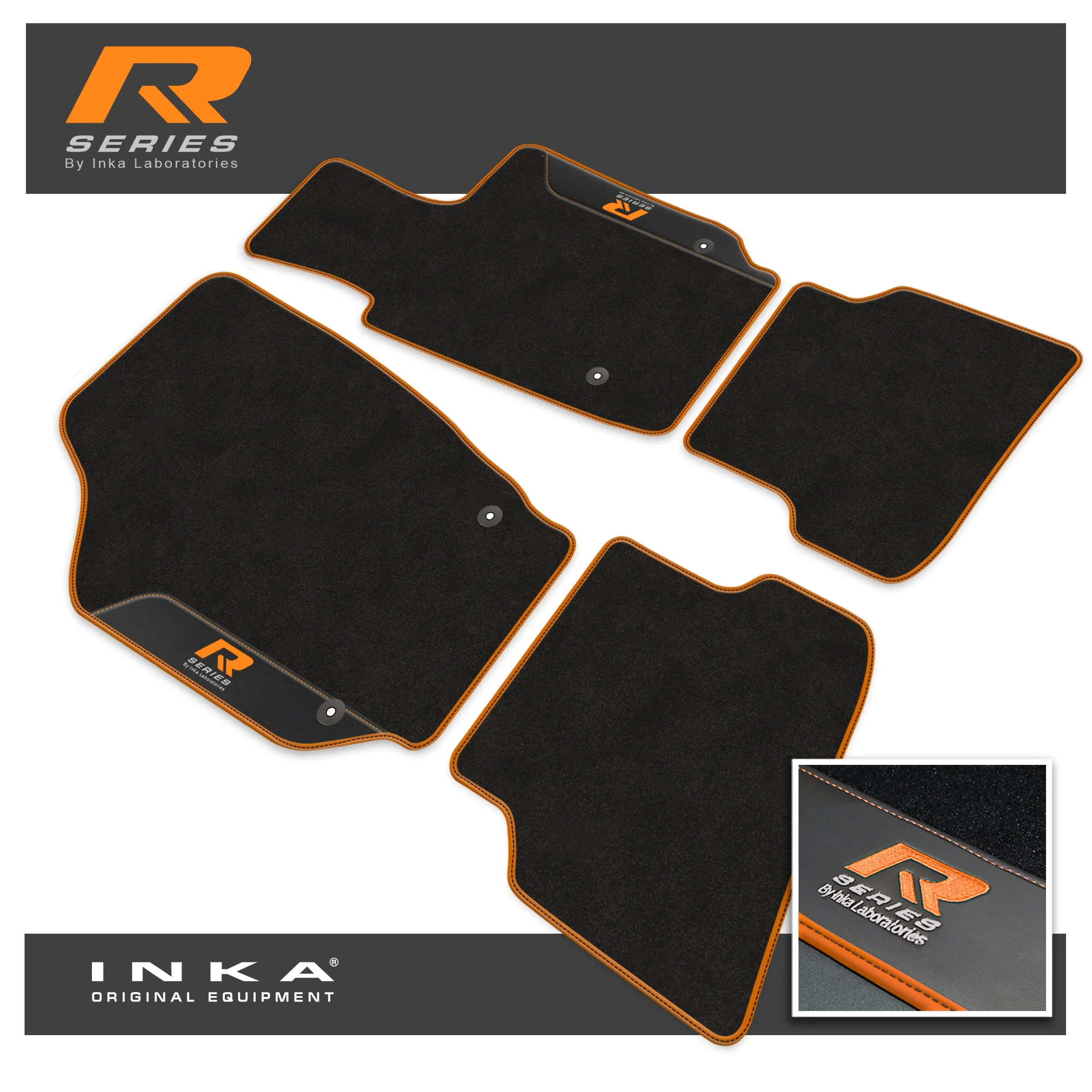 VW Polo Car Mats (Front & Rear Set) with Premium Carpet & OEM Leatherette,  Fits MY09 to MY18