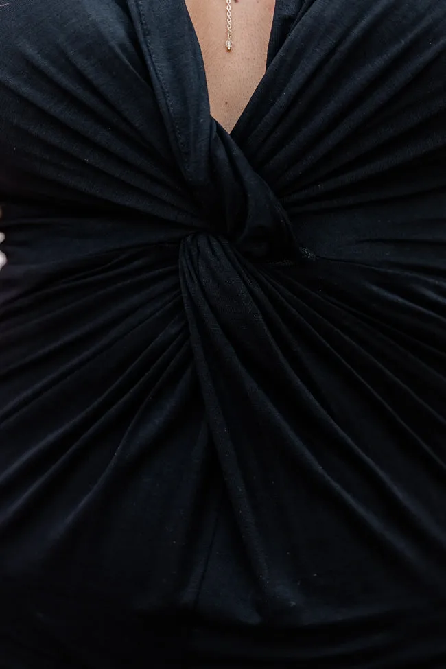 Where Are You Now Black Knit Maxi Dress FINAL SALE