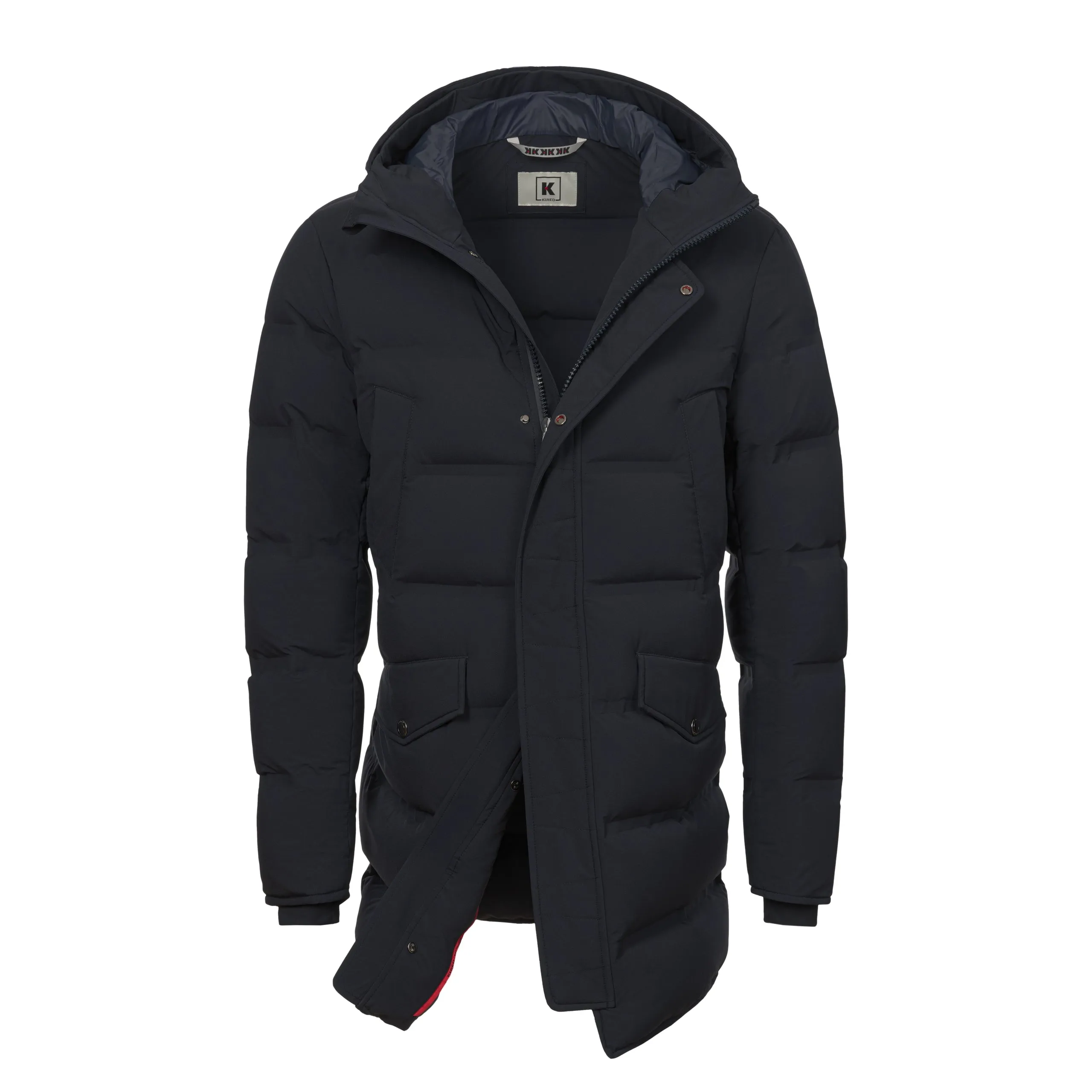Winter Hooded Parka in Dark Blue